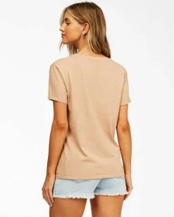 BILLABONG Island Days T-Shirt WARM SAND -Women Clothing Shop abjzt00304 billabongw wsn bck1