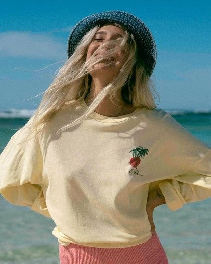 BILLABONG Surfer Girl Long Sleeve T-Shirt SUNLIGHT 1 BILLABONG Surfer Girl Long Sleeve T-Shirt SUNLIGHT