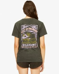 BILLABONG Lost In Paradise Overdyed Boyfriend T-Shirt OFF BLACK 5 BILLABONG Lost In Paradise Overdyed Boyfriend T-Shirt OFF BLACK -Women Clothing Shop abjzt00379 billabongw ofb bck1
