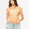 BILLABONG Tropical Oasis Overdyed Boyfriend T-Shirt SANDSTONE