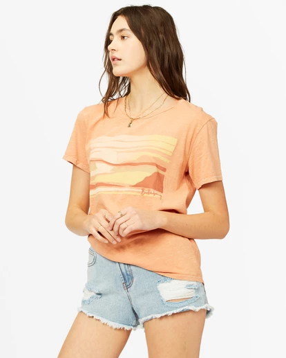 BILLABONG Tropical Oasis Overdyed Boyfriend T-Shirt SANDSTONE 2 BILLABONG Tropical Oasis Overdyed Boyfriend T-Shirt SANDSTONE - Image 2