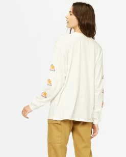 BILLABONG Meet Me In The Surf Long Sleeve T-Shirt SALT CRYSTAL 7 BILLABONG Meet Me In The Surf Long Sleeve T-Shirt SALT CRYSTAL -Women Clothing Shop abjzt00386 billabongw scs bck1