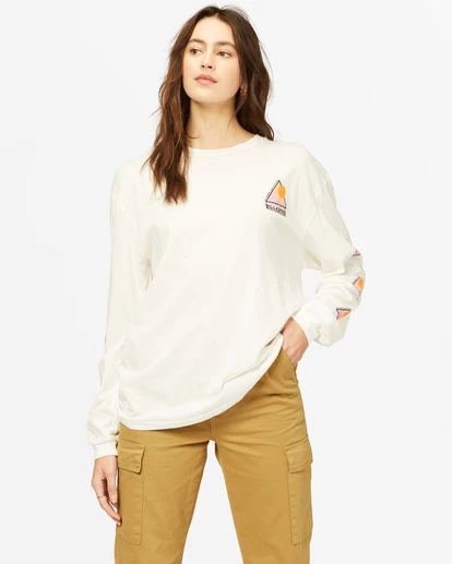 BILLABONG Meet Me In The Surf Long Sleeve T-Shirt SALT CRYSTAL 2 BILLABONG Meet Me In The Surf Long Sleeve T-Shirt SALT CRYSTAL - Image 2