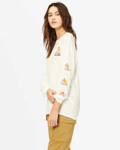 BILLABONG Meet Me In The Surf Long Sleeve T-Shirt SALT CRYSTAL 3 BILLABONG Meet Me In The Surf Long Sleeve T-Shirt SALT CRYSTAL - Image 3