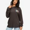 BILLABONG Way Out Graphic Long Sleeve T-Shirt OFF BLACK