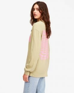 BILLABONG Sweet Time Long Sleeve T-Shirt AVOCADO -Women Clothing Shop abjzt00422 billabongw avo bck1