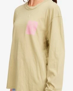 BILLABONG Sweet Time Long Sleeve T-Shirt AVOCADO -Women Clothing Shop abjzt00422 billabongw avo dtl1