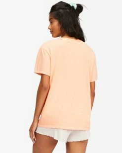 BILLABONG Golden Day Boyfriend T-Shirt MELON -Women Clothing Shop abjzt00430 billabongw mel bck1