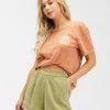 BILLABONG Daydream Away Boyfriend T-Shirt TOFFEE