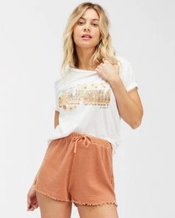 BILLABONG Made In Cali Boyfriend T-Shirt SALT CRYSTAL