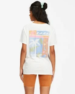 BILLABONG Take Your Time Boyfriend T-Shirt SALT CRYSTAL -Women Clothing Shop abjzt00437 billabongw scs bck1