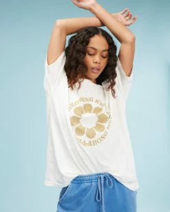 BILLABONG Be Kind Boyfriend T-Shirt SALT CRYSTAL