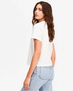 BILLABONG Scenic Route Rockers Crewneck T-Shirt SALT CRYSTAL -Women Clothing Shop abjzt00477 billabongw scs bck1