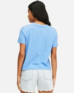 BILLABONG Sunny Days Crewneck T-Shirt SURFSIDE -Women Clothing Shop abjzt00478 billabongw ssd bck1