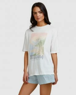 BILLABONG Vintage Sunsets T-Shirt WASHED BLACK -Women Clothing Shop abjzt00485 billabongw scs sd1
