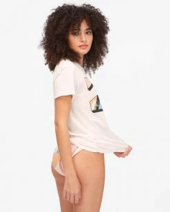 BILLABONG Wild Wave T-Shirt SALT CRYSTAL -Women Clothing Shop abjzt00510 billabongw scs bck1