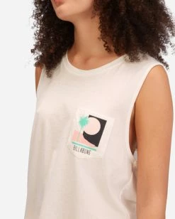 BILLABONG Sun Bleached View Muscle Tank Top SALT CRYSTAL 8 BILLABONG Sun Bleached View Muscle Tank Top SALT CRYSTAL -Women Clothing Shop abjzt00601 billabongw scs dtl1