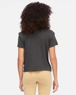 BILLABONG Sunkissed T-Shirt OFF BLACK -Women Clothing Shop abjzt00603 billabongw ofb bck1