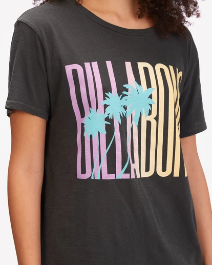 BILLABONG Sun Club Boyfriend T-Shirt OFF BLACK 4 BILLABONG Sun Club Boyfriend T-Shirt OFF BLACK - Image 4