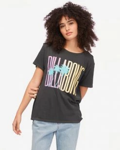 BILLABONG Sun Club Boyfriend T-Shirt OFF BLACK