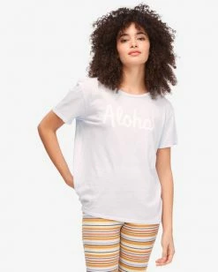 BILLABONG Aloha And Mahalo Boyfriend T-Shirt ICE BLUE