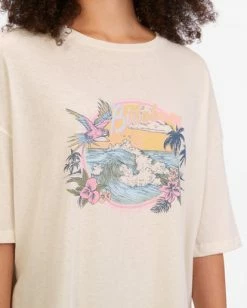 BILLABONG Pure Joy Boyfriend T-Shirt SALT CRYSTAL -Women Clothing Shop abjzt00607 billabongw scs dtl1