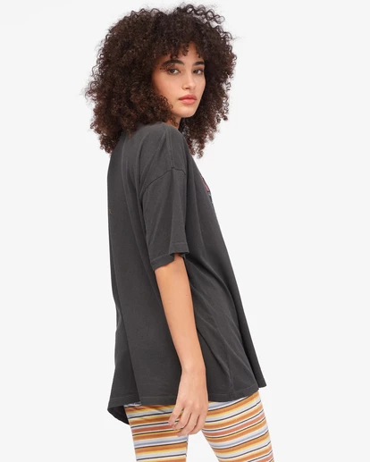 BILLABONG Morning Sun Boyfriend T-Shirt OFF BLACK 3 BILLABONG Morning Sun Boyfriend T-Shirt OFF BLACK - Image 3