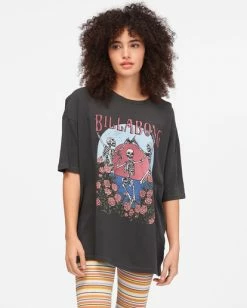 BILLABONG Morning Sun Boyfriend T-Shirt OFF BLACK