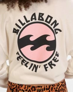 BILLABONG Feelin Free Long Sleeve T-Shirt SALT CRYSTAL -Women Clothing Shop abjzt00612 billabongw scs dtl1