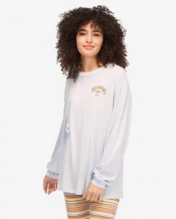 BILLABONG Arch Long Sleeve T-Shirt ICE BLUE