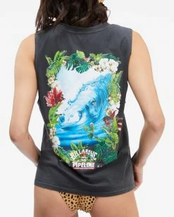 BILLABONG Pipeline Tube Muscle Tank Top OFF BLACK 8 BILLABONG Pipeline Tube Muscle Tank Top OFF BLACK -Women Clothing Shop abjzt00679 billabongw ofb dtl1