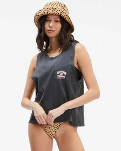 BILLABONG Pipeline Tube Muscle Tank Top OFF BLACK