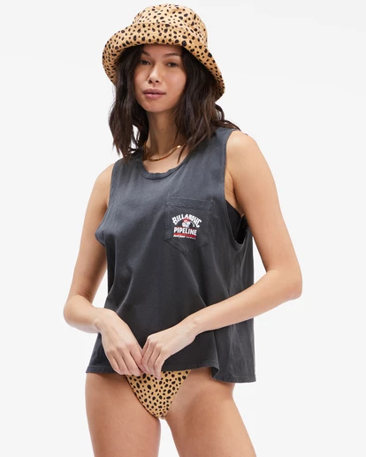 BILLABONG Pipeline Tube Muscle Tank Top OFF BLACK 1 BILLABONG Pipeline Tube Muscle Tank Top OFF BLACK