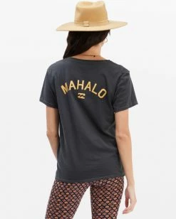 BILLABONG Easy Street Boyfriend T-Shirt OFF BLACK -Women Clothing Shop abjzt00733 billabongw ofb bck1