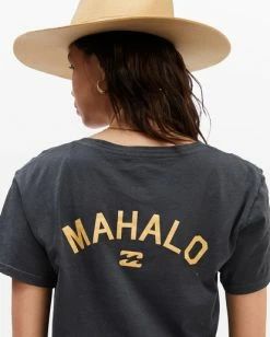 BILLABONG Easy Street Boyfriend T-Shirt OFF BLACK -Women Clothing Shop abjzt00733 billabongw ofb dtl1