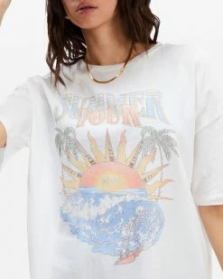 BILLABONG Summer Tour Boyfriend T-Shirt SALT CRYSTAL -Women Clothing Shop abjzt00736 billabongw scs dtl1