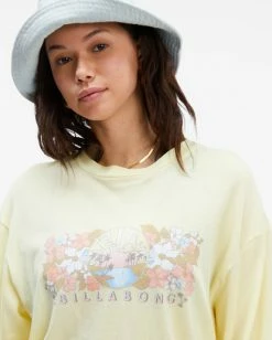 BILLABONG Groovy Surf Break Long Sleeve T-Shirt SUNLIGHT -Women Clothing Shop abjzt00738 billabongw sut dtl1