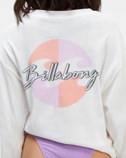 BILLABONG Surfari Long Sleeve T-Shirt SALT CRYSTAL -Women Clothing Shop abjzt00740 billabongw scs dtl1