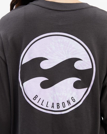 BILLABONG Tide Dye Long Sleeve T-Shirt OFF BLACK 4 BILLABONG Tide Dye Long Sleeve T-Shirt OFF BLACK - Image 4