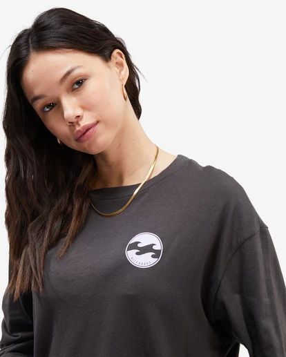 BILLABONG Tide Dye Long Sleeve T-Shirt OFF BLACK 5 BILLABONG Tide Dye Long Sleeve T-Shirt OFF BLACK - Image 5