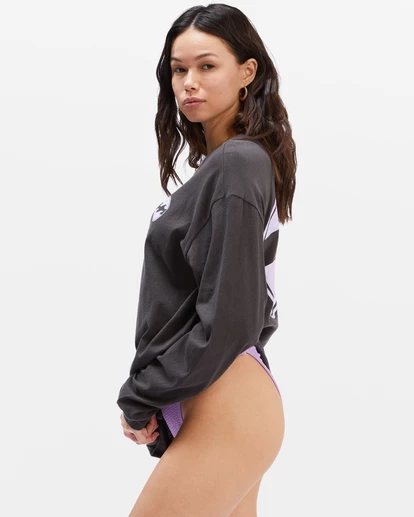 BILLABONG Tide Dye Long Sleeve T-Shirt OFF BLACK 2 BILLABONG Tide Dye Long Sleeve T-Shirt OFF BLACK - Image 2