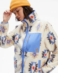 BILLABONG Graphene Cozy In Zip-Up Fleece DESERT 10 BILLABONG Graphene Cozy In Zip-Up Fleece DESERT -Women Clothing Shop ebjft00106 billabongw des dtl1