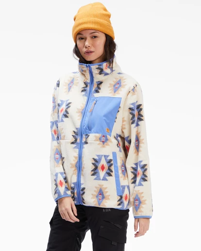 BILLABONG Graphene Cozy In Zip-Up Fleece DESERT 3 BILLABONG Graphene Cozy In Zip-Up Fleece DESERT - Image 3