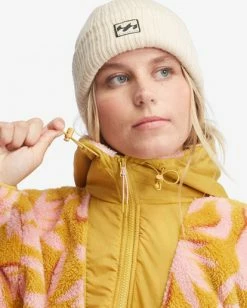 BILLABONG Color Shot Pullover Quarter-Zip Fleece HONEY -Women Clothing Shop ebjft00107 billabongw hon dtl1