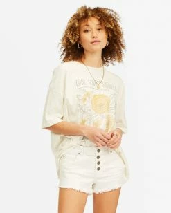 BILLABONG Buttoned Up Denim Shorts SEA BLEACH -Women Clothing Shop j204gbut billabongw sbc frt1