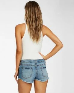 BILLABONG Lite Hearted Denim Shorts INDIGO RINSE -Women Clothing Shop j226jlit billabongw igr bck1
