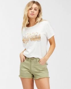 BILLABONG Drift Away Frayed Shorts SALT CRYSTAL