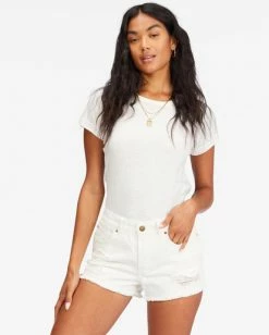 BILLABONG Drift Away Frayed Shorts SALT CRYSTAL -Women Clothing Shop j250ubdr billabongw scs frt1
