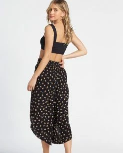 BILLABONG Capri Skies High-Waist Pants BLACK -Women Clothing Shop j3051bca billabongwg blk bck1