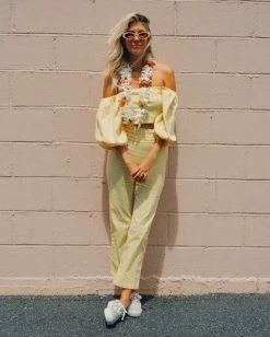 BILLABONG Salty Blonde Moonlight High-Rise Pant PINA COLADA